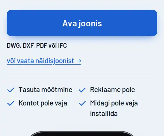 Nupp „Ava joonis“ esilehel.